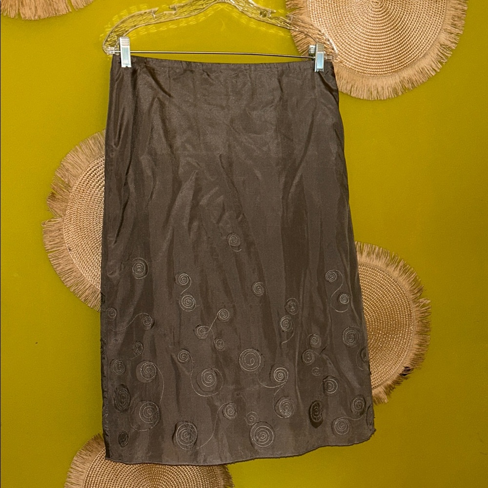 Eileen Fisher Brown Pencil Skirt